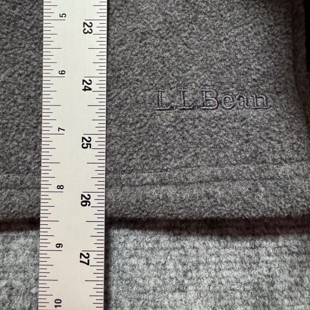 LL Bean Polartec Jacket 2X Women's Gray Fleece Full Zip Jacket Mock Neck - Picture 8 of 9